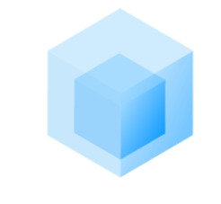 Cube blue